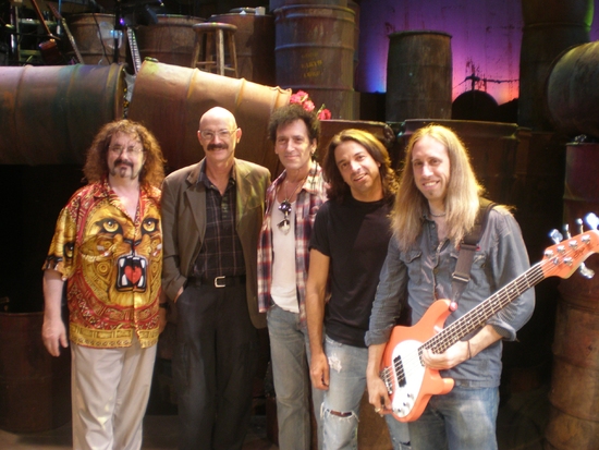 Doug Katsaros (keyboards/conductor), Tony Levin, Alan Childs (drums), Chris Cicchino  Photo